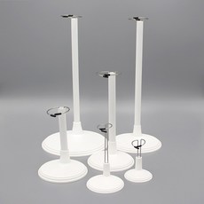 (인형소품) 인형 화이트 플라스틱 스탠드 인형거치대, 20cm, 1개