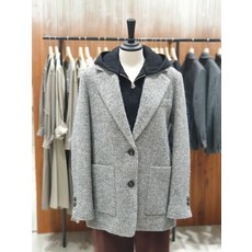 [백화점 홈쇼핑 정품] 지컷 후드 집업 레이어드 트위드 자켓 7214410104