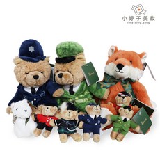 Harrods 熊熊 - 可愛造型 精緻配件 時尚百搭, 1個, 鑰匙圈_警察熊
