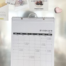 뉴앤룩 냉장고 마그넷 메모클립, 투명