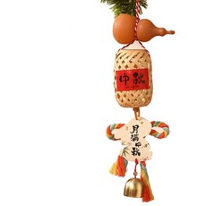 新中式竹編祈福掛飾 中秋節裝飾, 月滿中秋掛件