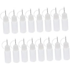 접착 오일 페인트 및 DIY 프로젝트를 위한 반투명 압착 병을 정밀하게 분사할 수 있는 미세 바늘 팁이 있는 조조퍼니 16개 어플리케이터 병, 접착 오일 페인트 및 DIY 프로젝트를 위한 반투명 압