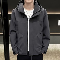 URBAN OOTD 戶外機能防潑水連帽衝鋒外套 春秋薄款風衣 M-5XL多色可選