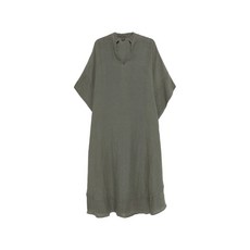 120퍼센트리노 V넥 미디 드레스