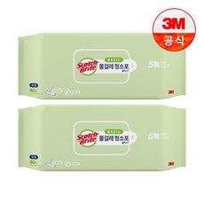 [3M]베이직 물걸레 청소포 대형 40매, 2개
