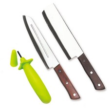 派樂 料理達人鎢鋼合金刀雙刀超值組 (平面刀 達人刀 Goldeer鑽石鋼磨刀器)好剁切料理菜刀切肉刀, 1個