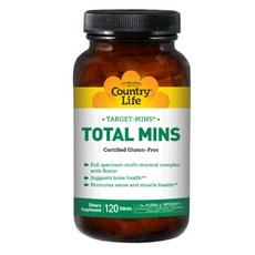 Country Life 綜合礦物質補充錠, 120顆, 1罐