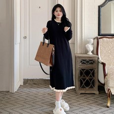 반폴라 니트 겨울임부복 원피스 임신복