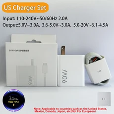 샤오미 충전기 90W 고속 터보차저 15T 울트라 14 13 T 12 포코 X5 프로 F7 패드 레드미 타입C 케이블, 02 US with 1m cable