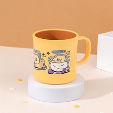 홈앤키즈 카카오프렌즈 키요 더블컬러 핸들 컵 춘식이 식기세척기용 전자렌인지용 물컵 양치컵 카카오컵 캐릭터물컵 단체선물 유아 어린이 직장인 유치원 어린이집, 춘식이 키요 더블컬러 핸들 컵, 1개, 300ml