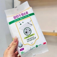 사안 정전기 청소포 리필 30p 일회용걸레 대용량 일회용청소포 부직포 먼지 부직포걸레, 1