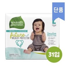 세븐스제너레이션 기저귀 밴드형 2단계(5~8kg 31입) 소형, 1단계, 31개