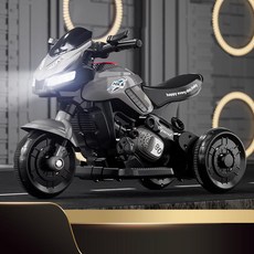 전동 오토바이 탑승 완구 리모컨 전기차 전동 삼륜차 탑승가능, 1개, 1. 스타라이트그레이+음악 조명