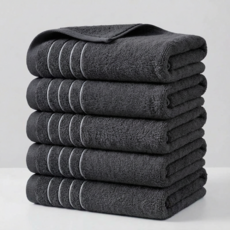 융풍 호텔수건 도톰한 프리미엄 100% 코튼 고흡수 부드러운 수건, 5개, 차콜그레이