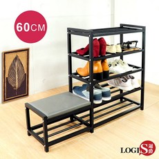 LOGIS 鞋架收納椅, 鞋架60cm+座椅