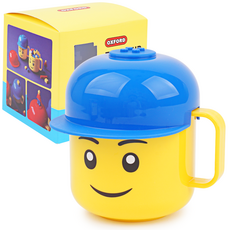 옥스포드 캡 얼굴한손컵, 옥스포드 캡얼굴한손컵_블루, 1개