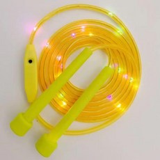 發光兒童LED跳繩 三檔可調 多彩炫光, 檸檬黃-炫彩跳繩-三檔可調節, 1個