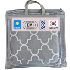 [국내산] 전자파 차단 안전한 물세탁 온도조절 극세사 전기방석 1인, 1인용