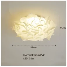 로맨틱 화이트 꽃 LED 천장 조명 침실 식당 홈 펜던트 GN890TB, 08 C-Diameter 53cm, 01 3 changeable