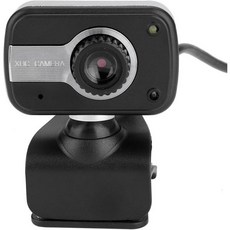 토수니 USB 웹캠 0.3MP 480p LED 조명 야간 투시 360° PC 마이크 포함 MSNICQSkype용, 토수니 USB 웹캠 0.3MP 480p LED 조명 야