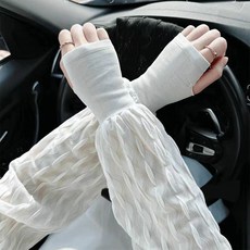 新款羅口袖防曬防紫外線騎行春夏仙女版寬鬆純色開車冰袖寬鬆舒適泡泡袖-灰色均碼, 1個, 均碼