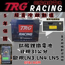 TRG 汽車鈦酸鋰鋰鐵電池 日規31公分 歐規LN3.LN4.LN5 超高冷啟動值 監控 保固5年, 1個, D31L