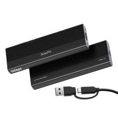수피 Gen2 10G NVMe M.2 SSD 인클로저 E4 외장케이스, 블랙, 4TB
