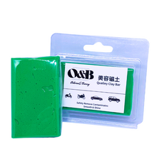 O&B 美容黏土 Qualiey Clay Bar 車漆清潔組，輕鬆去除污垢，恢復車身光澤, 1個