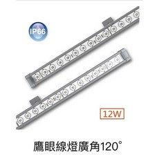 好時光 大樓鷹眼線燈 洗牆線燈 12W 15W 戶外防水IP66 景觀燈 霓虹燈 照景燈 鋁條燈 長條燈 適用於大樓外牆, OD-FI12W