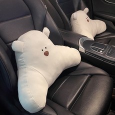자동차 허리받침대 차량용 등받이 허리보호대 쿠션카 범용 메모리 면 허리베개, 백곰은 허리가 한 쌍이다., 1개