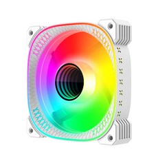 컴퓨터 쿨러팬 케이스쿨러 120mm ARGB FAN 5V3PIN TY12PRO, 화이트, 1개