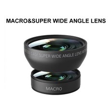 분리형 2-in-1 카메라 렌즈 0.45x 광각 + AC600 디지털 매크로