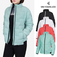 [사은품증정] 김영주 여성 골프웨어 밤비 배색콤비 경량 패딩 점퍼 532982