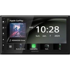 켄우드 DMX4710S 디지털 카 스테레오50W x 6-Ch 애플 카플레이 및 안드로이드 오토 호환 블루투스 지원 헤드 유닛6.8인치 LCD 디스플레이 USB 미러링 포함 싱글, 1개