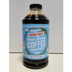 트레이더 조 유기농 프렌치 로스트 콜드 브루 커피 농축액 32 온스 병 트레이더 조 유기농 프렌치 로스트 콜드 브루 커피 농축액 32 온스 병, 1개, 1개입