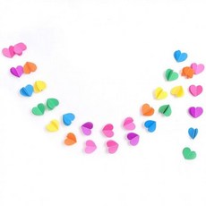 입체하트가랜드컬러풀7색 배너 생일 파티 프로포즈 wis+908uk