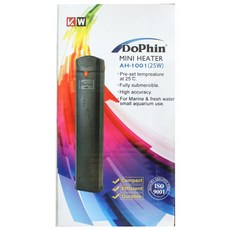 도핀 수족관용 미니 고정 히터 25W AH-1001, 1개