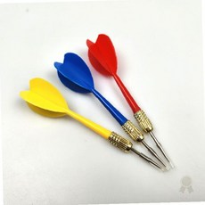 안전 플라스틱 날개 다트 게임 용품 실내 놀이 레저 활동 연습용 화살 세트, 1개, 옐로우