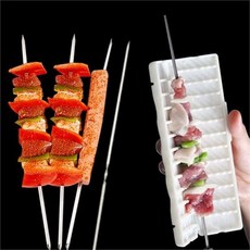 꼬치 끼우기 틀 만들기 캠핑 꼬챙이 꼬치 바베큐 용품 주방 스텐 음식, 1-꼬치끼우기틀