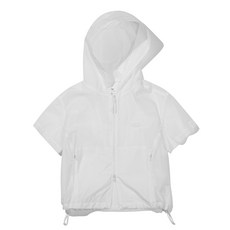 코드그라피 CGP 우먼 WAVE 로고 심볼 시스루 반팔 후드집업_화이트 601951, M