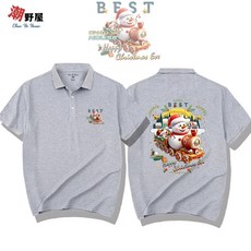 潮野屋 雪人快車之旅 聖誕節 月球 雪花 POLO衫 短T 衣服 短袖上衣 可愛 潮流 WPD-1072