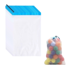 스무들 레고 퍼즐 장난감 정리함 메쉬 파우치, 10개, 블루