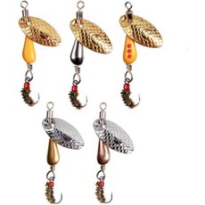 송어 스피너 낚시용 플라이 미끼 배스 연어 피크 소우스 황동 스피너가 달린 호수 강, Style A-0.1oz/5PCS