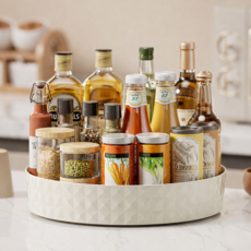 베누 한눈에 보이는 360도 회전트레이, 화이트, 1개