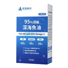 毛孩時代 95%頂級深海魚油 犬貓適用, 1個, Omega脂肪酸, 30顆