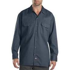 Dickies 남성용 트윌 Ls 워크 셔츠 오리지널 블루. XL, 블루