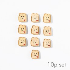 에버피크 하트 식빵 냉장고 인테리어 자석 마그네틱, 하트식빵10p