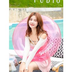 대형 수영 튜브 성인 겸용 물놀이 두꺼운, 1개, 성인 젤리 핑크 40-90