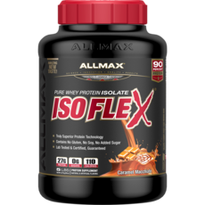 ALLMAX Isoflex乳清蛋白粉, 焦糖瑪奇朵, 1個, 2.27公斤