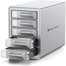 요타마스터 5 베이 하드 드라이브 인클로저 10Gbps 데이지 체인 DAS 알루미늄 USB C 지원 110TB5x22TB 최대 330TB2.5인치 및 3.5인치 SATA, VN400C3